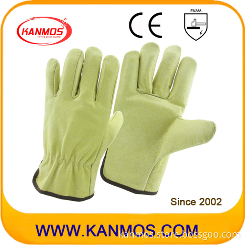 Industrial Safety Pig Grain Leather Driver Work Gloves (22201)